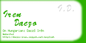 iren daczo business card