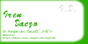 iren daczo business card